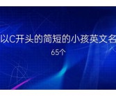 以c开头的英文名
