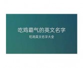 霸气的英文名