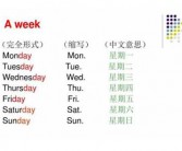 英文星期一到星期日