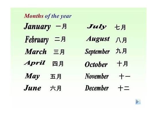 九月英文缩写与英文