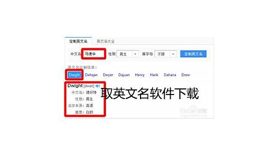 在线取英文名与文名