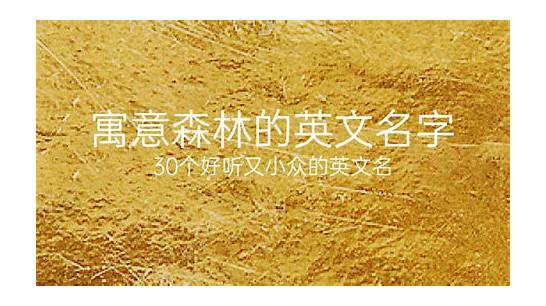 【有什么寓意好的英文名字】寓意好的英文名字有哪些